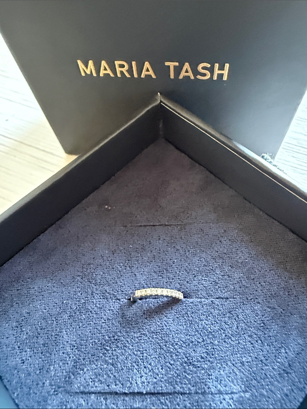 8mm Maria Tash white Gold Pavé Diamond Ear Bar